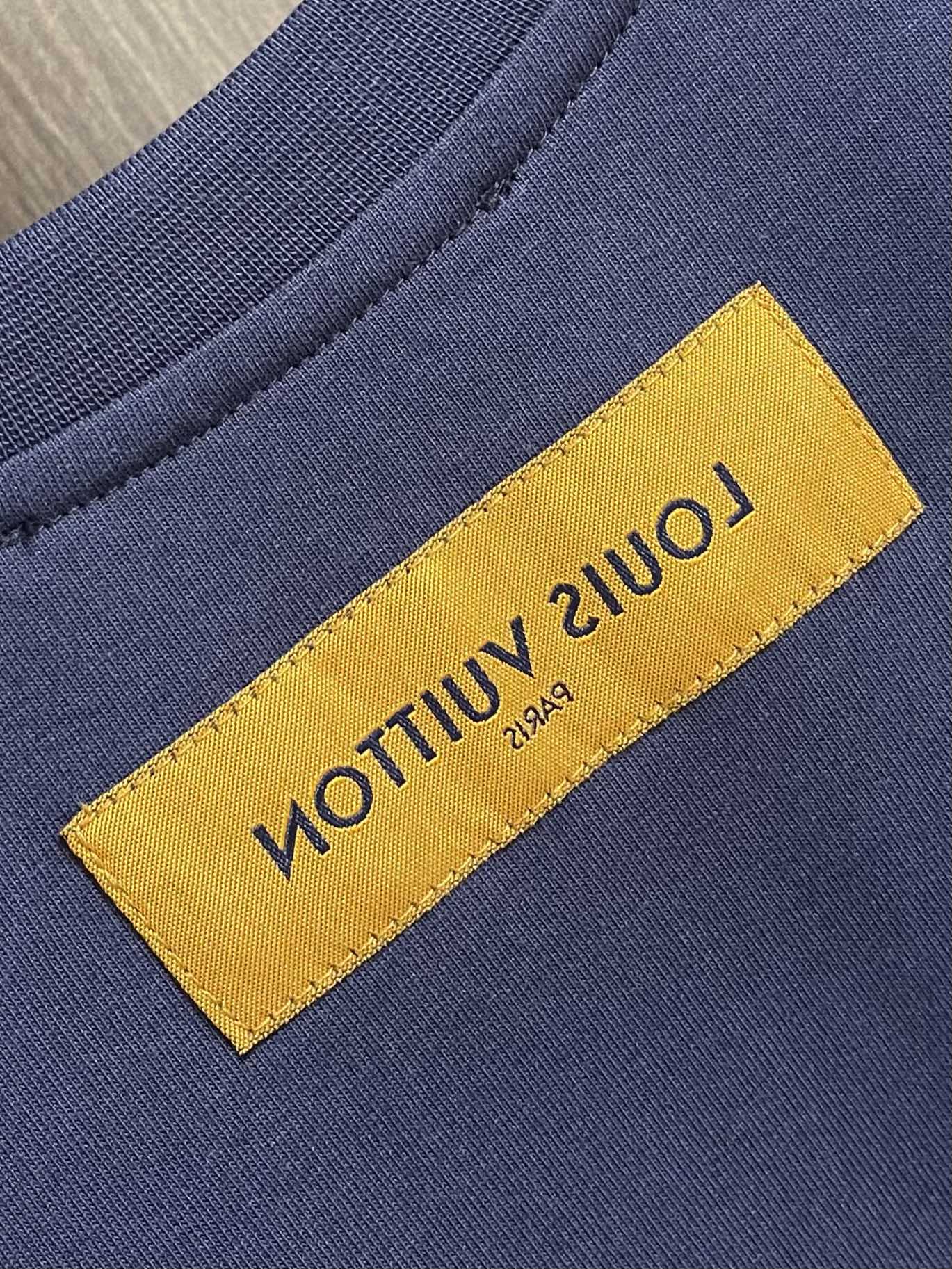 Louis Vuitton 2025SS Terry Embroidery Heavyweight Cotton T-Shirt – Blue