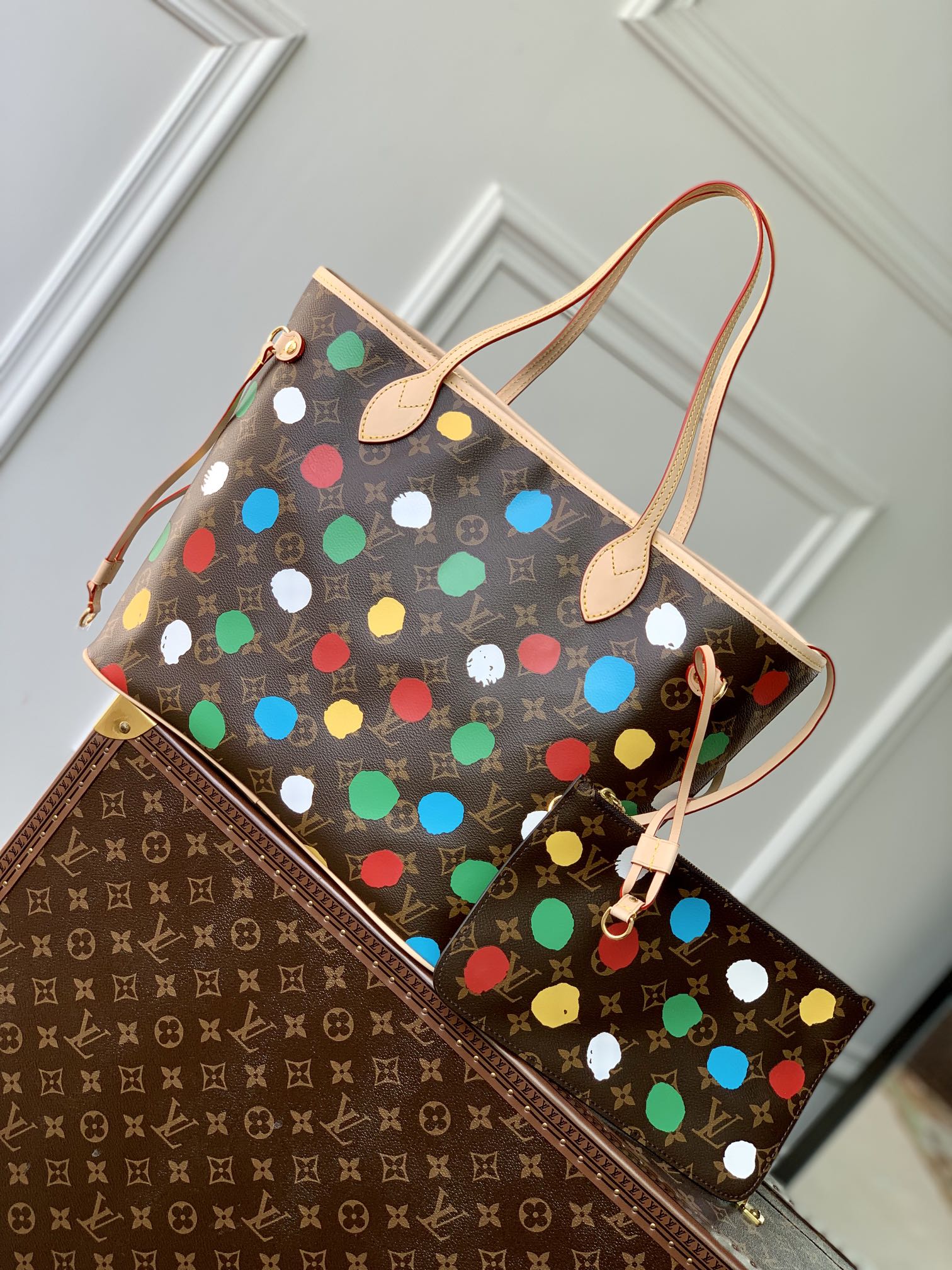 Louis Vuitton M46381 LV x YK Neverfull MM