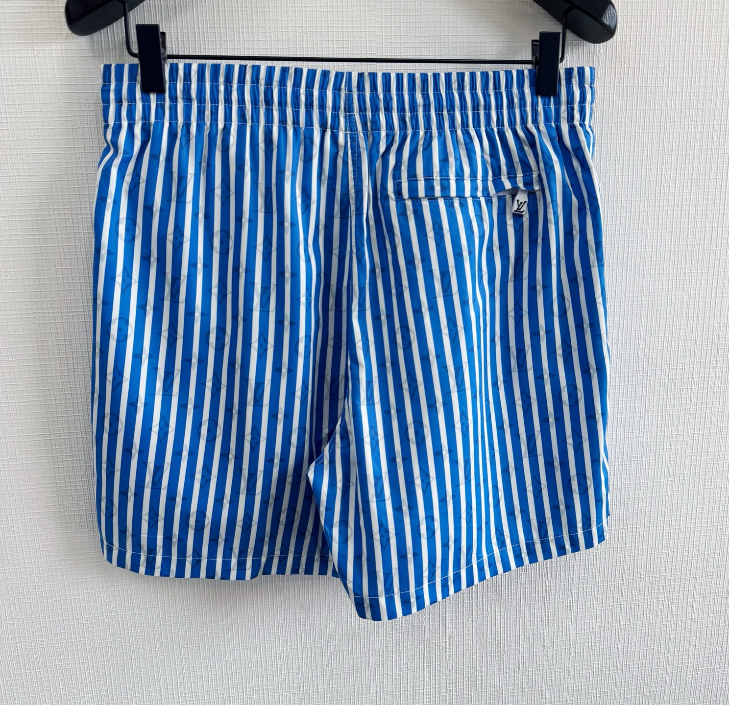 LV Men's Stretch Swim Shorts Blue retro stripe
