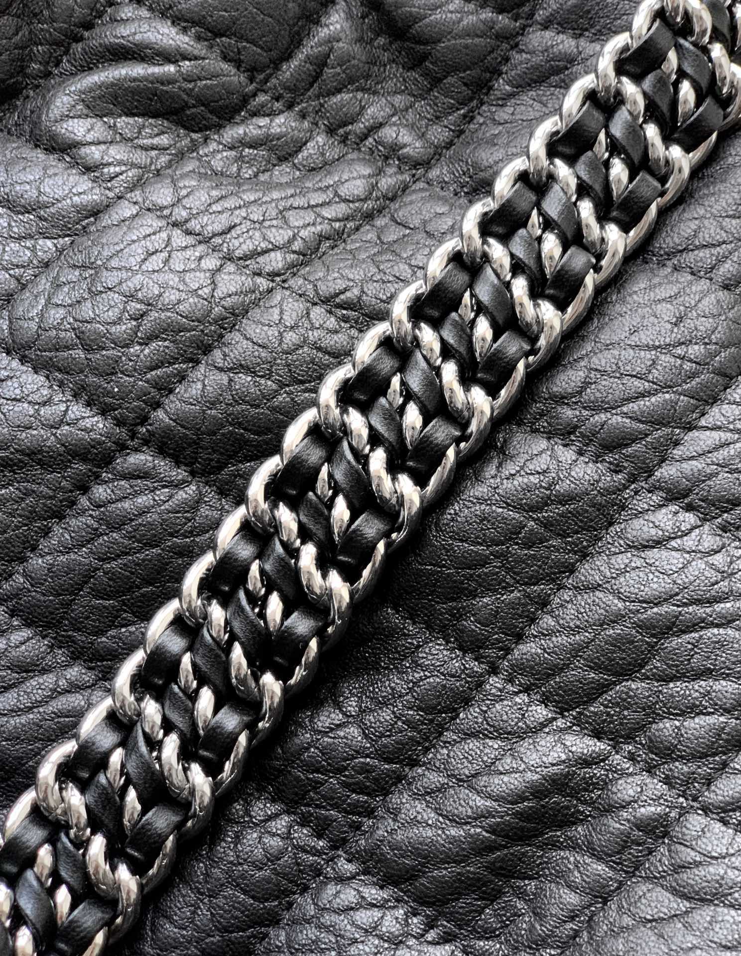 CHANEL Black & Silver Multi-Chain oho Bag