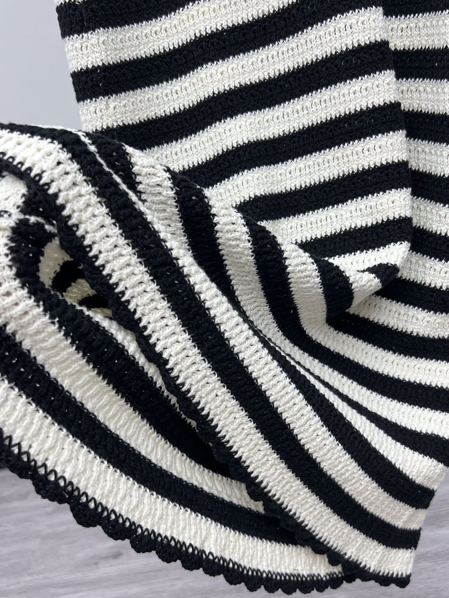 Celine Striped Crochet Maxi Dress