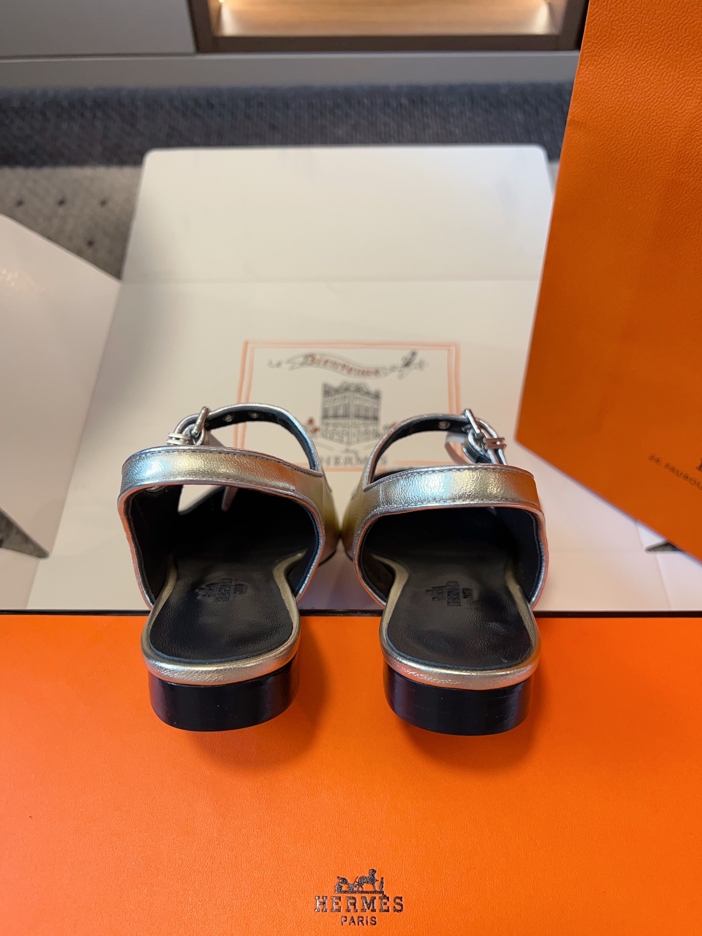 Mary Jane ballet pumps with chunky flats-grey