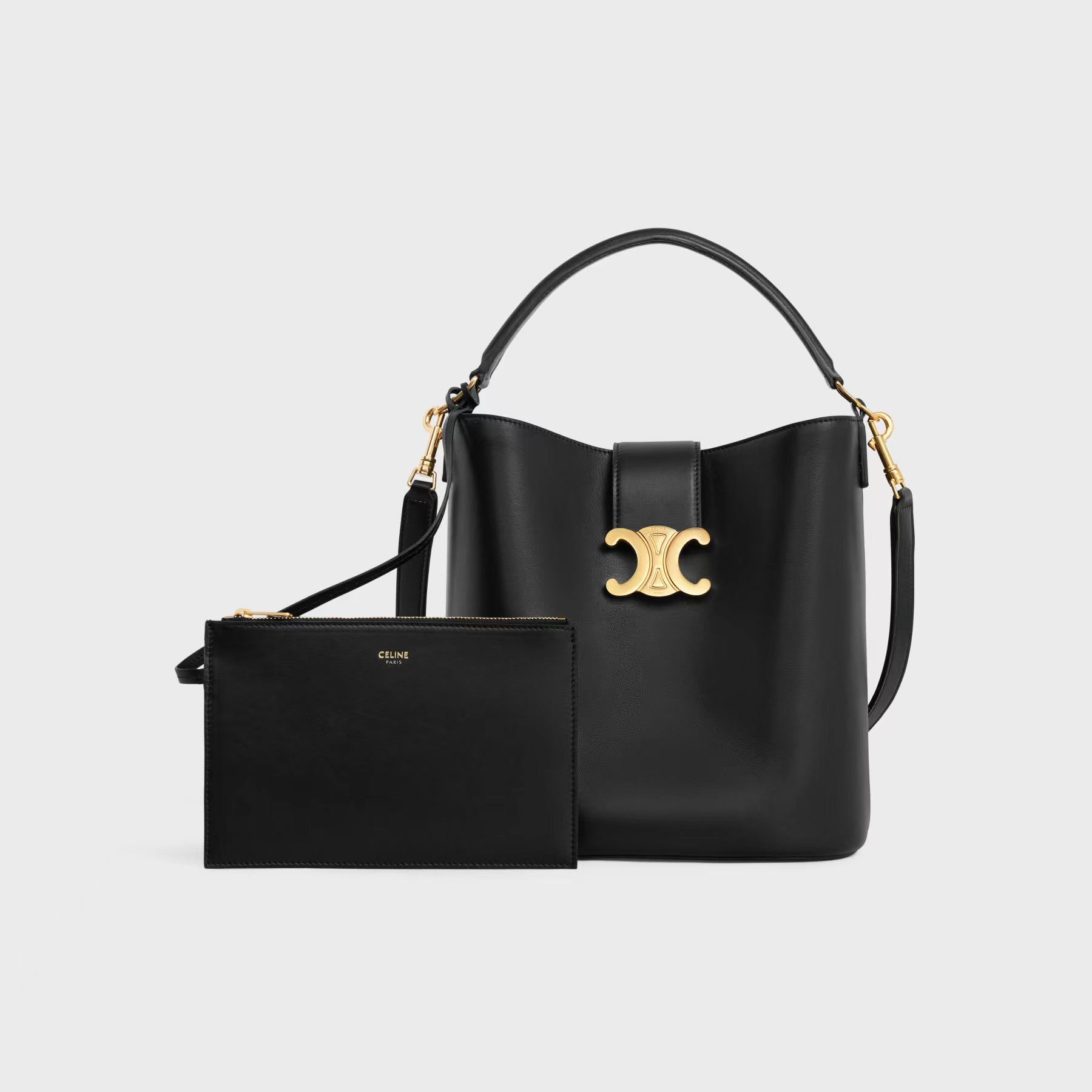 MEDIUM LOUISE BAG IN SMOOTH CALFSKINBLACK