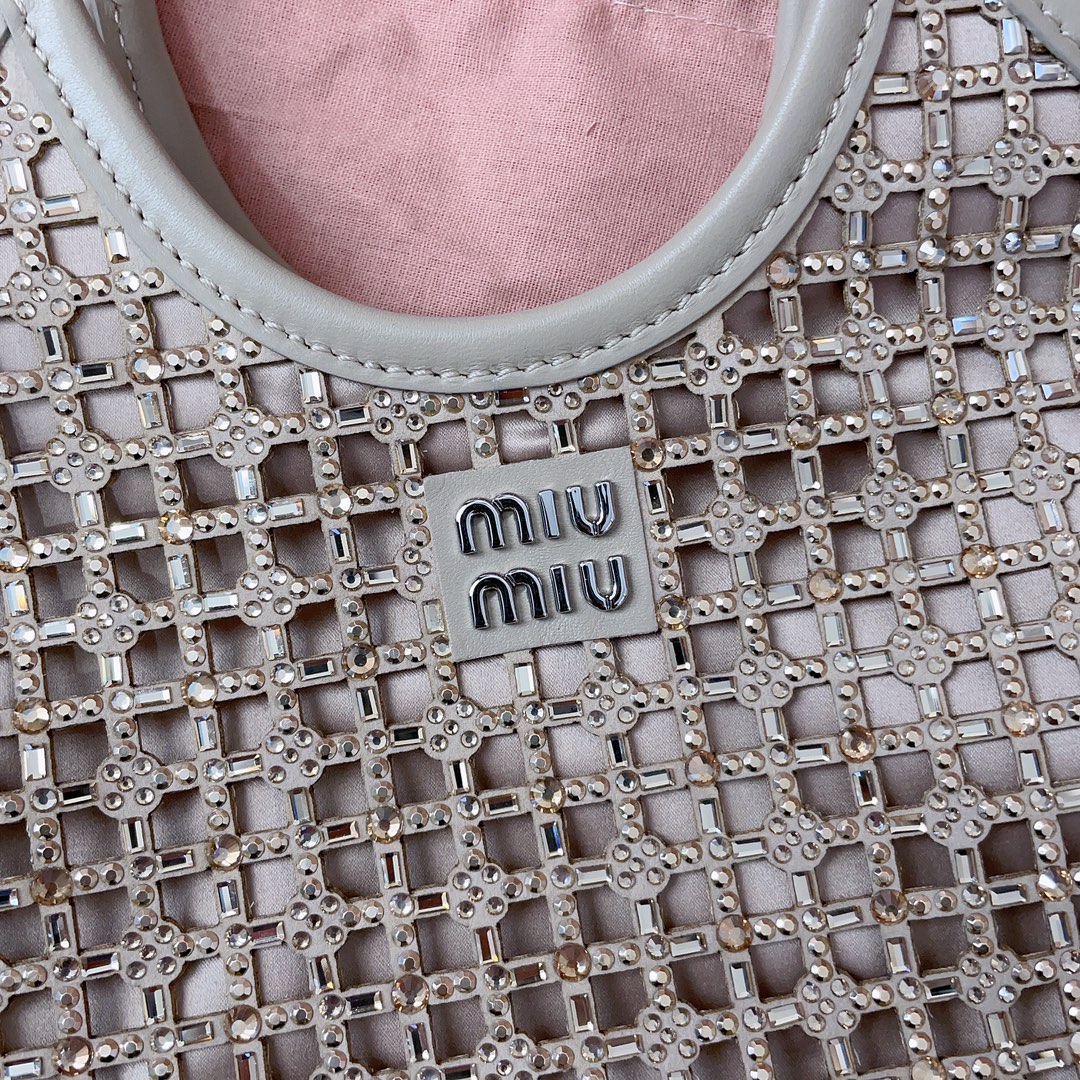 Miu Miu Diamond Crystal-Embellished Tote