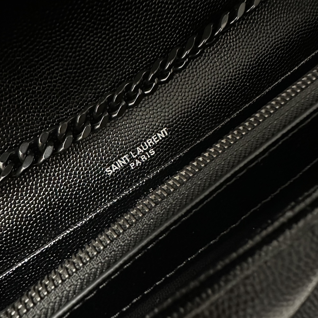 Cassandre Chain matelassé textured-leather wallet