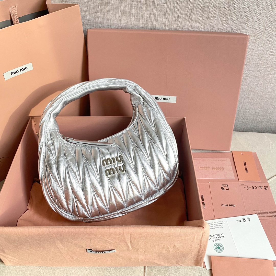 MIU MIU hobo bag with matte leather finish