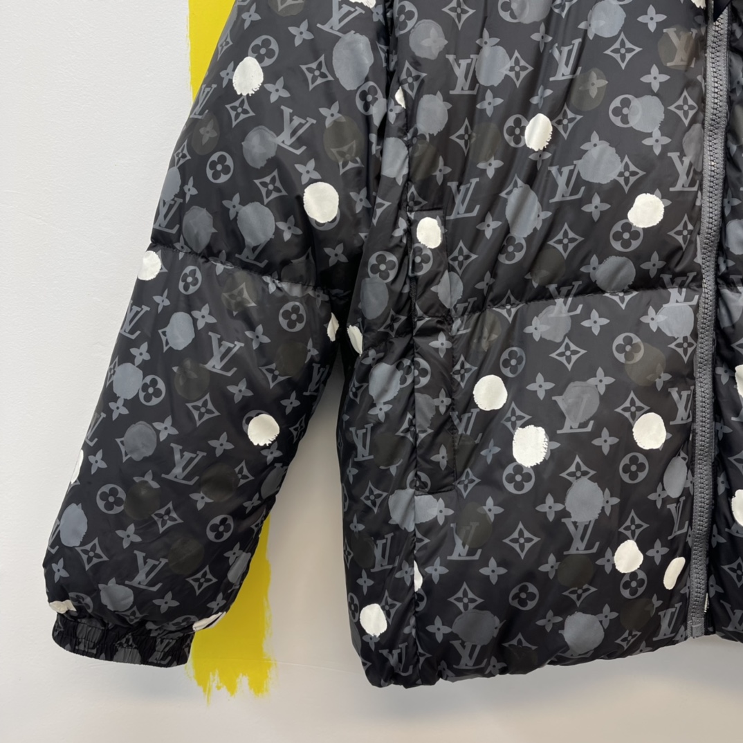 LV-Hand painted polka dot down coat