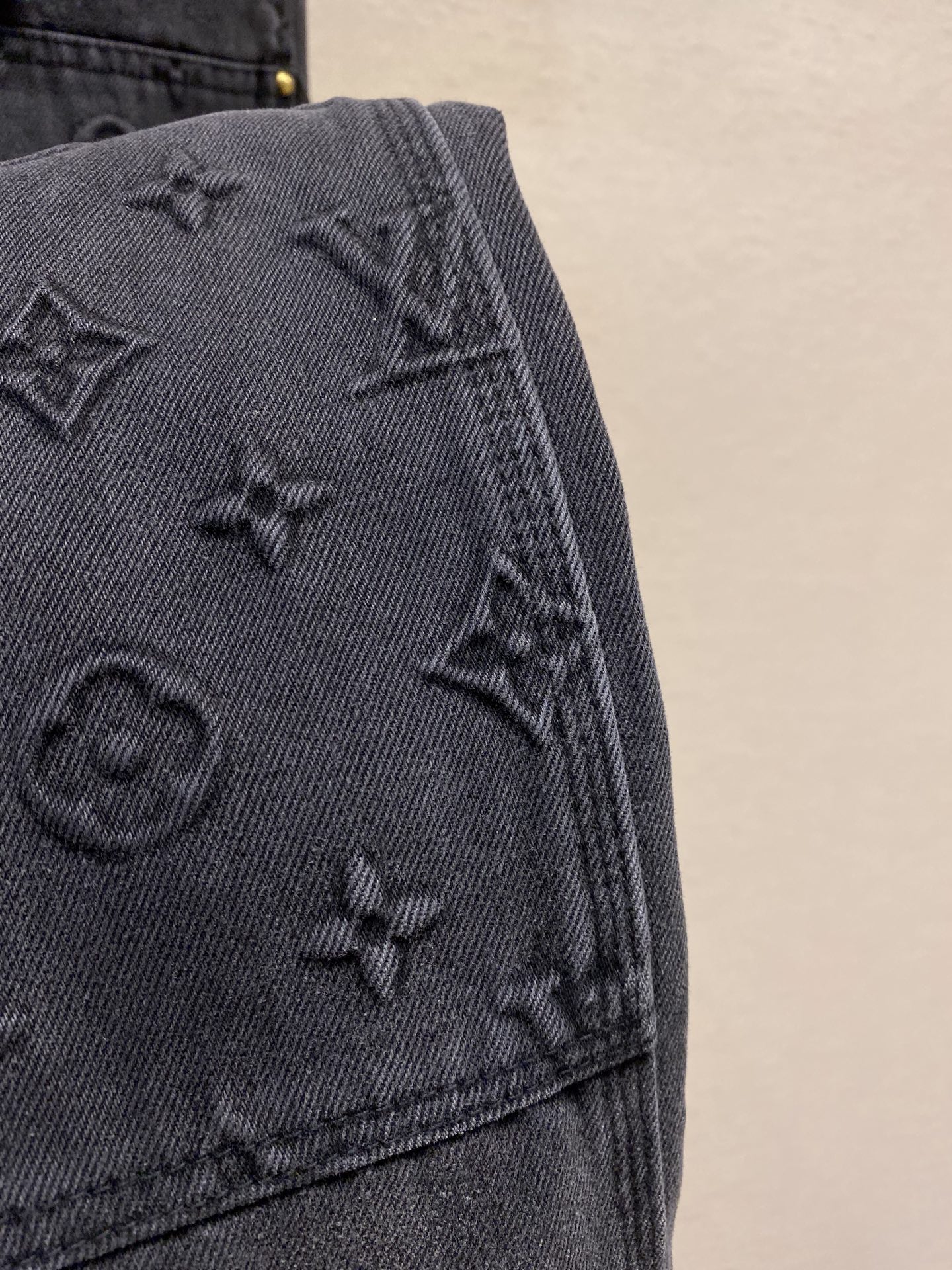 LV × LU Embossed Men's Denim Jeans
