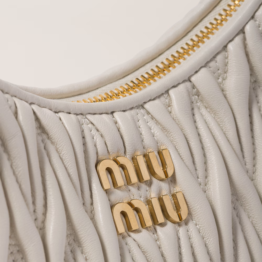 Matelassé nappa leather shoulder bag