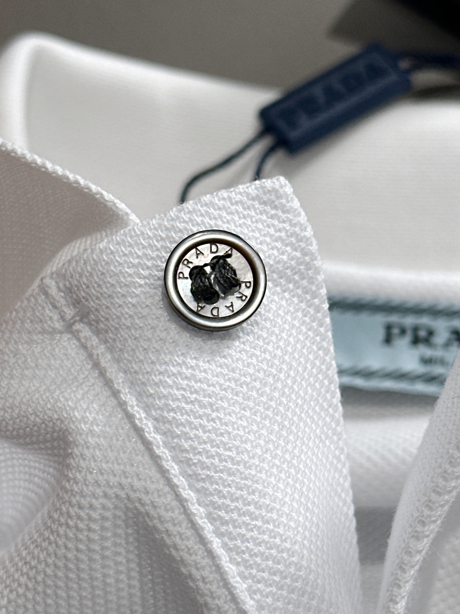 PRADA 25SS New Season Piqué Cotton Polo Shirt