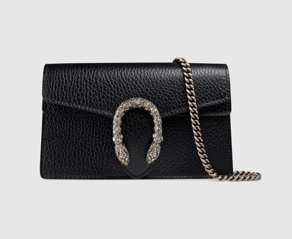DIONYSUS LEATHER SUPER MINI BAG-Black-‎476432
