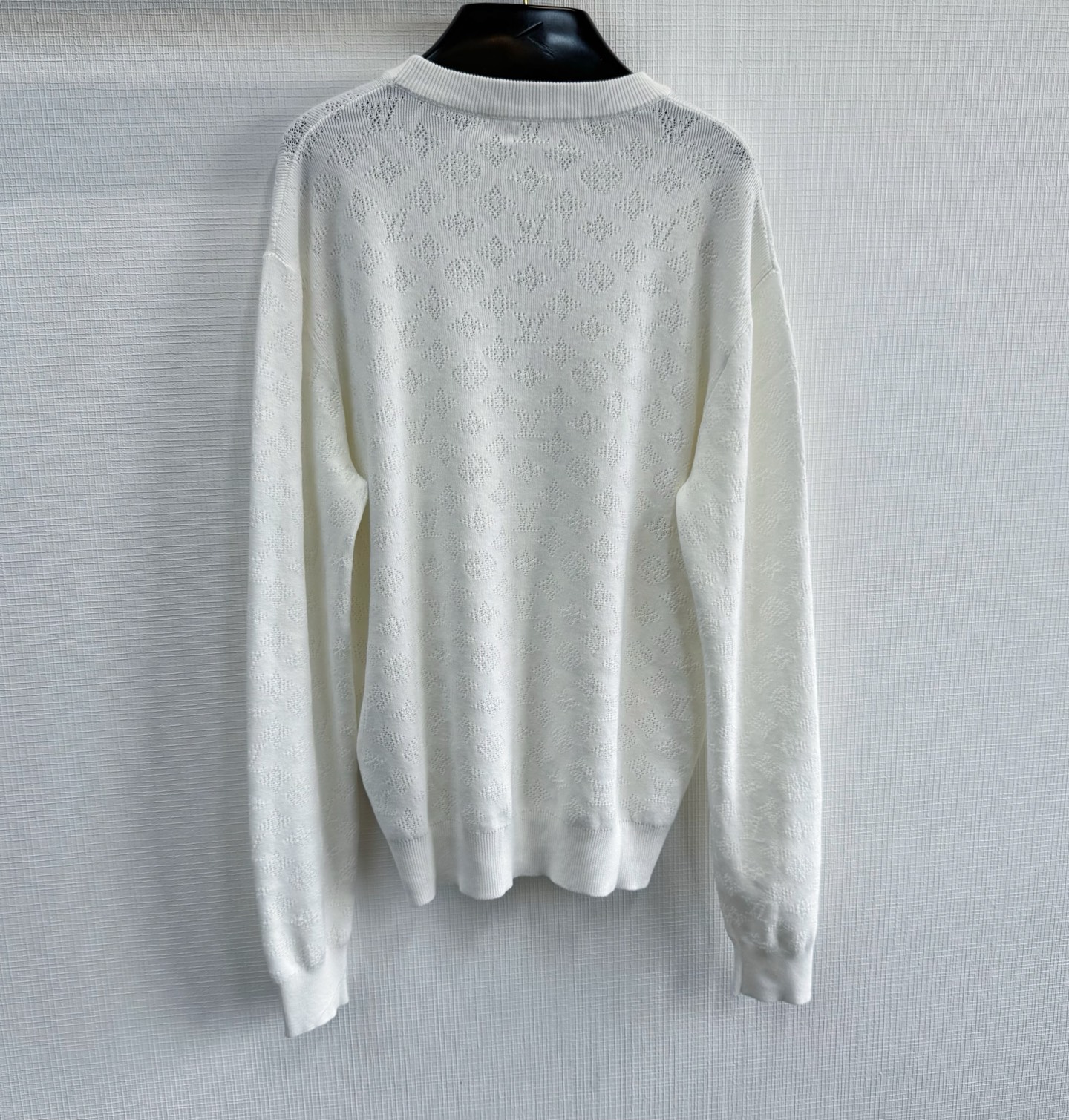 LV 1AGJHA Monogram Pointelle Cotton Pullover