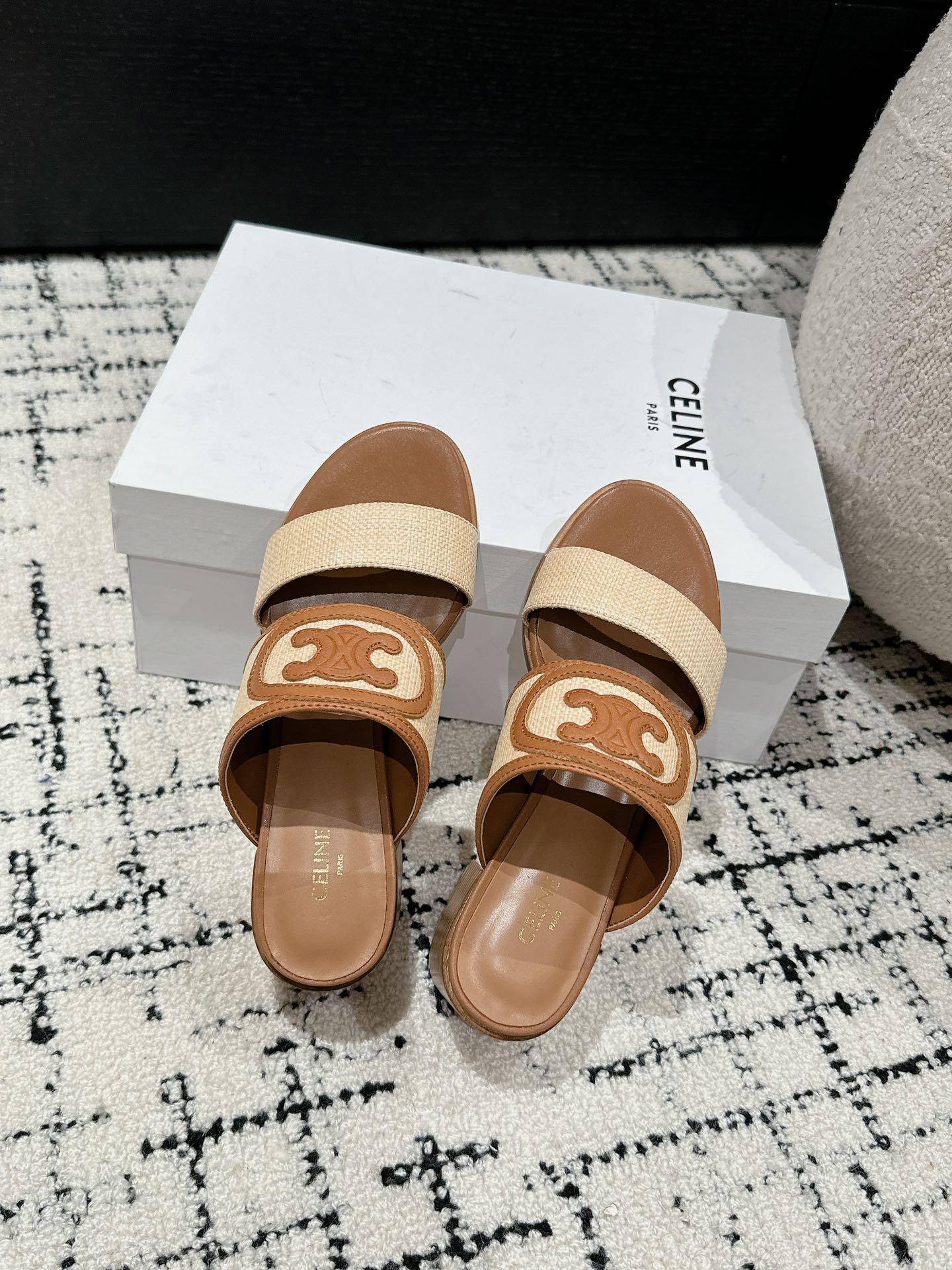 CELINE Flat Logo Slide Sanda