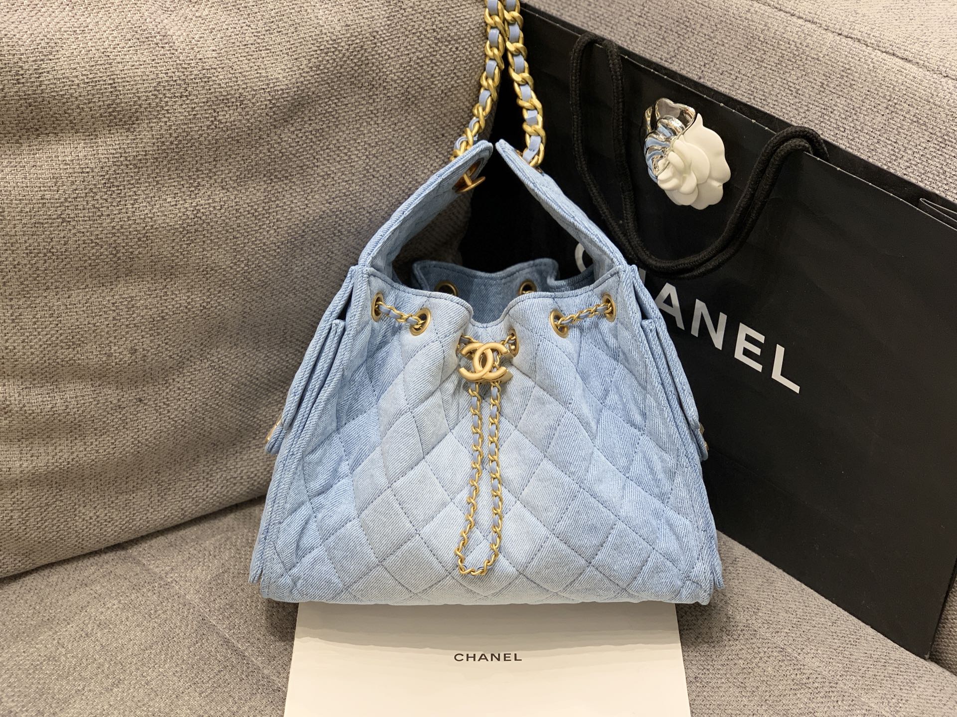 Chanel-❤️25A Bucket Drawstring Bag!