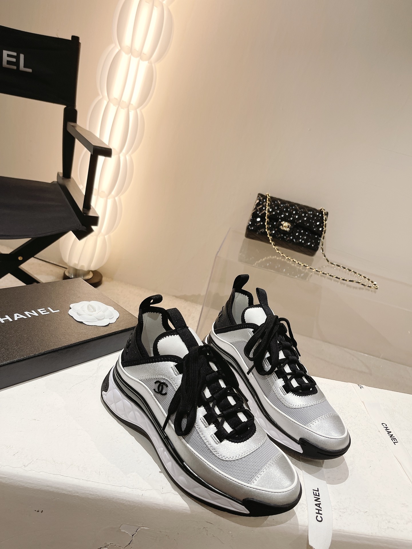 CHANEL Fabric Sneakers