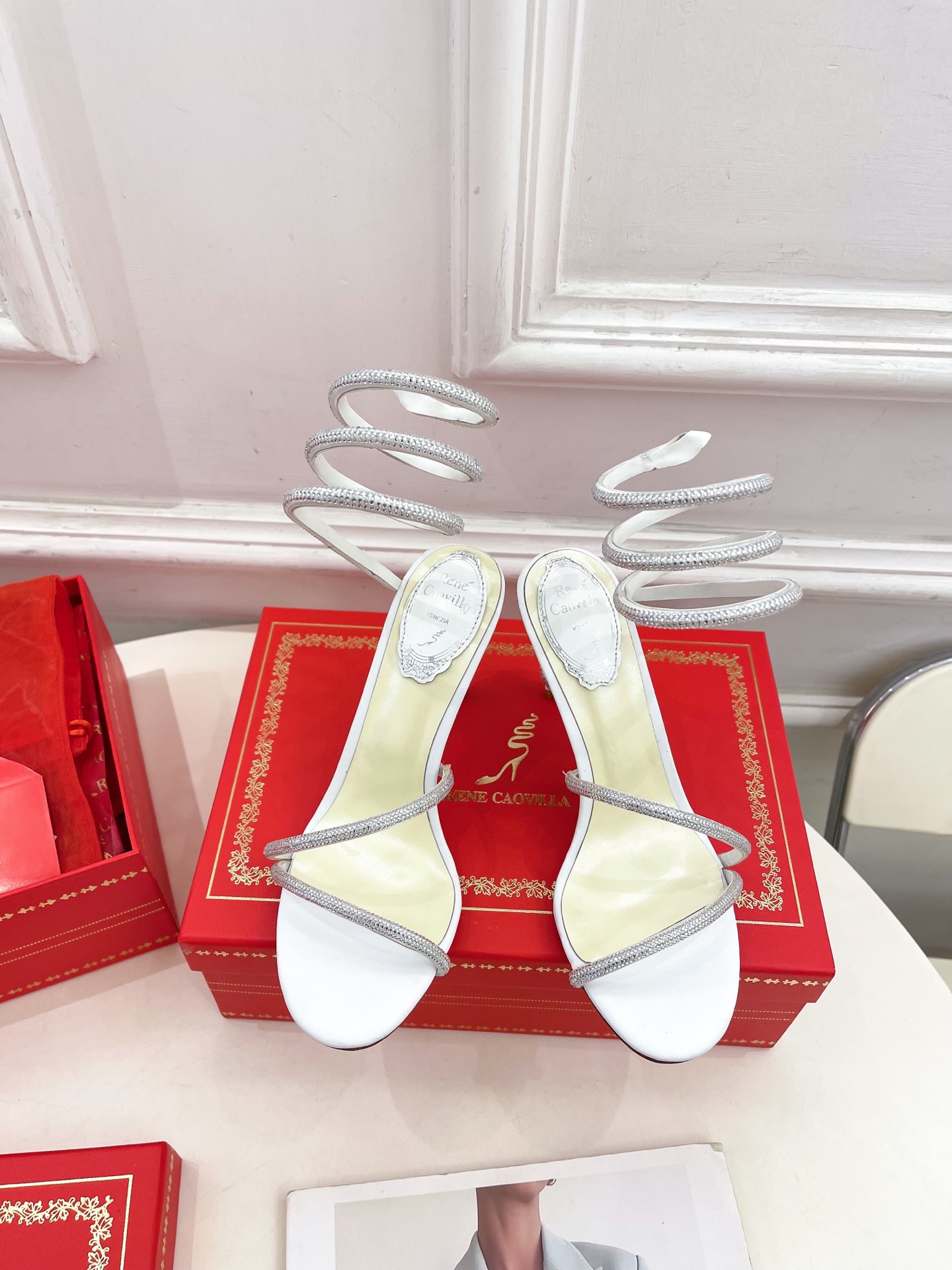 Rene Caovilla RC Crystal Serpent Sandals – 25SS Collection