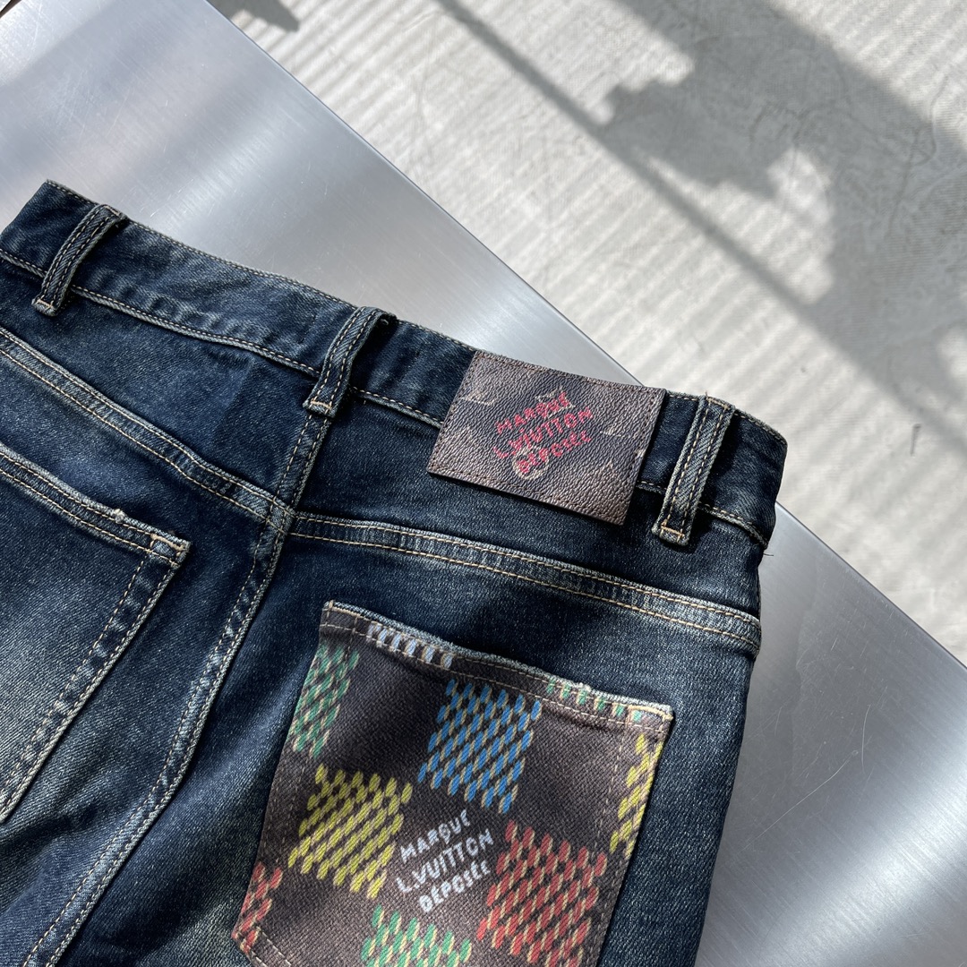 “Louis Vuitton colorful denim jeans