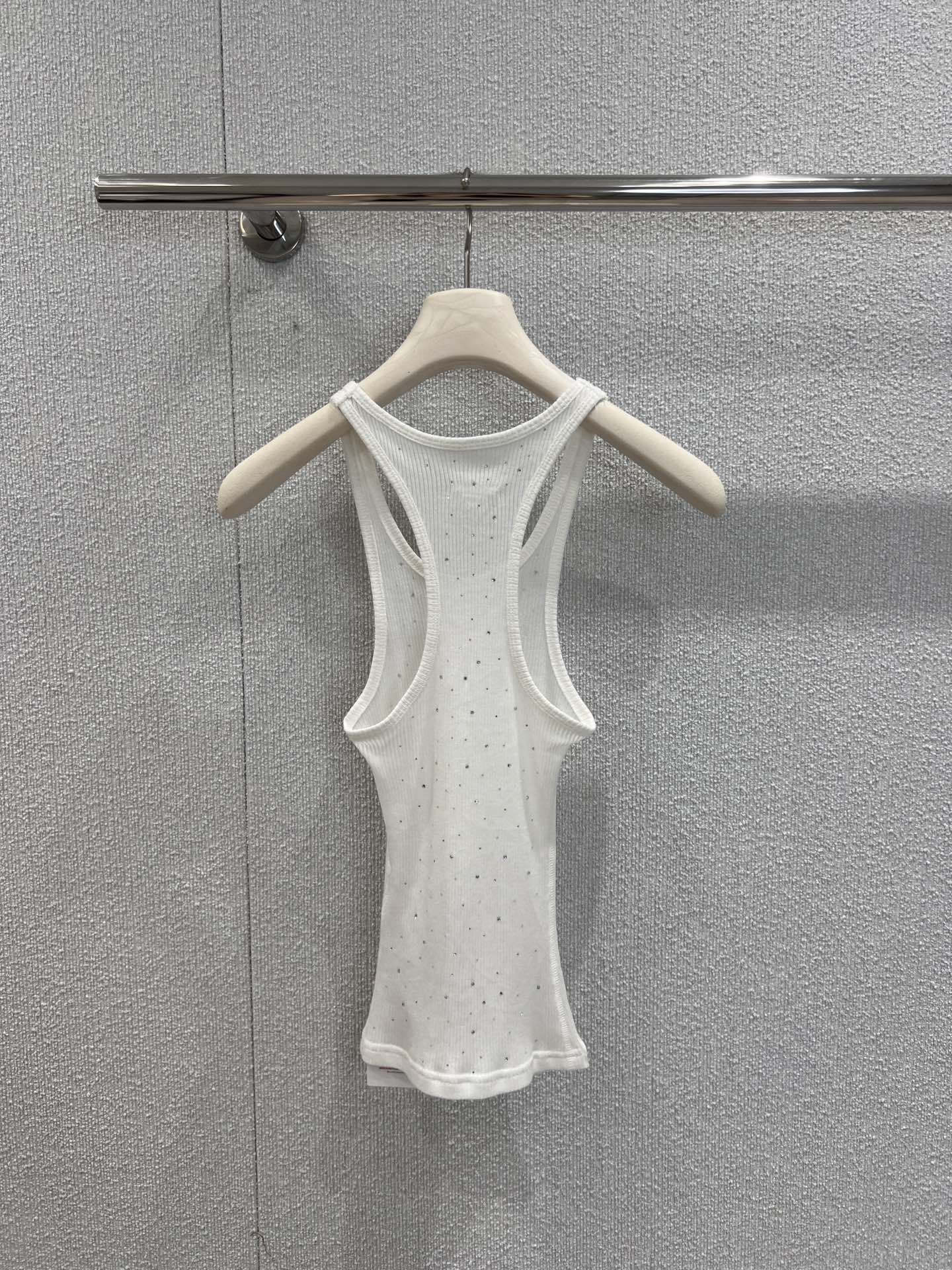 Alexander Wang Crystal-Embellished Racerback Tank