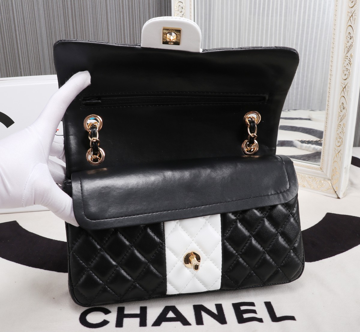 Chanel 2021 CF Two-Tone Flap Bag