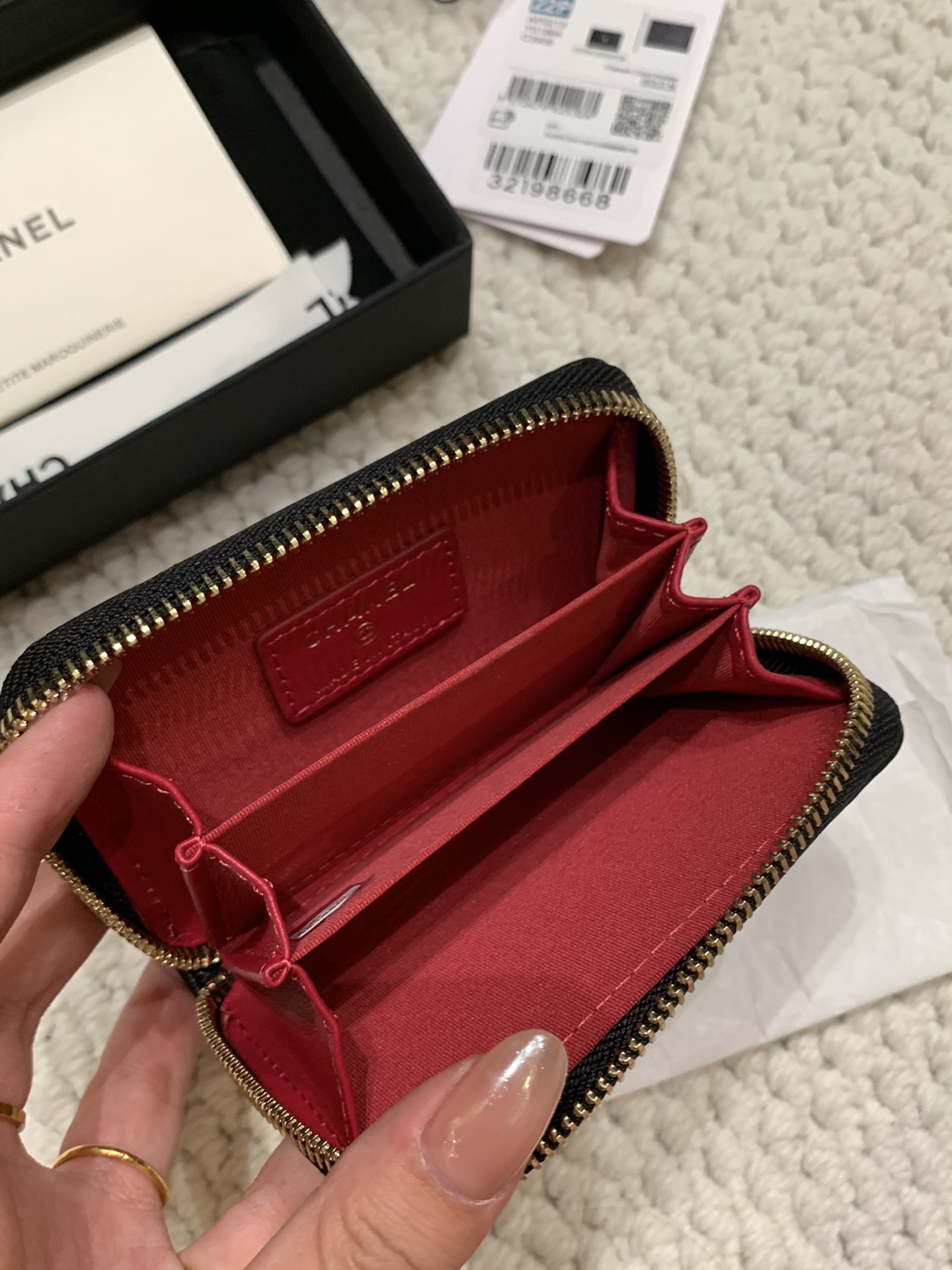 Chanel-sachet bag/Coin purse sheepskin