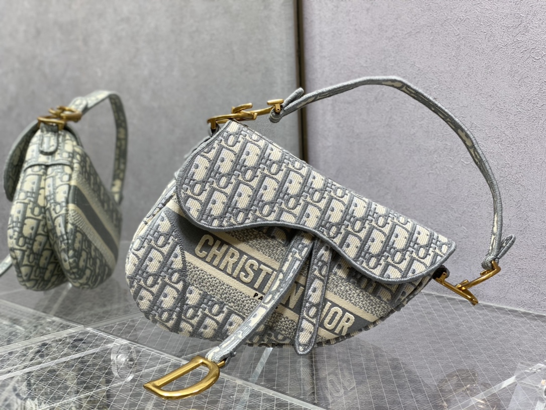 Dior-Saddle Bag -gray