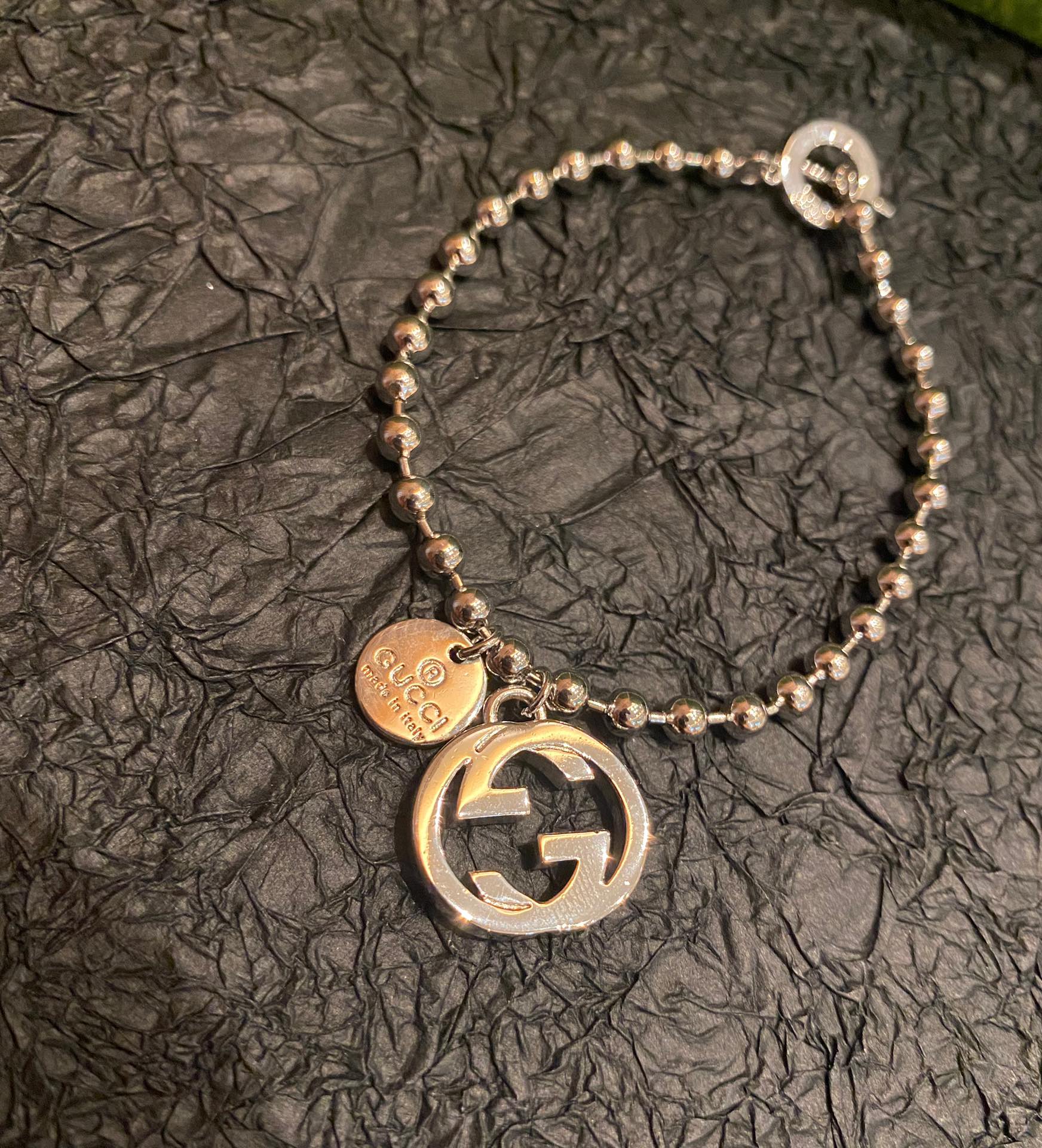 Gucci interlocking enamel double G bracelet