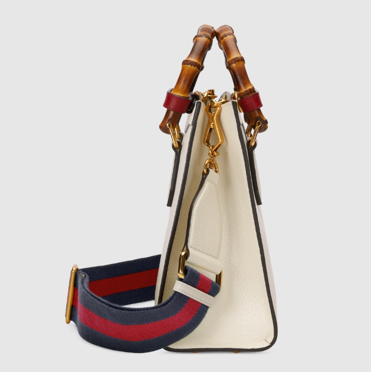 GUCCI DIANA SMALL TOTE BAG-WHITE-‎702721