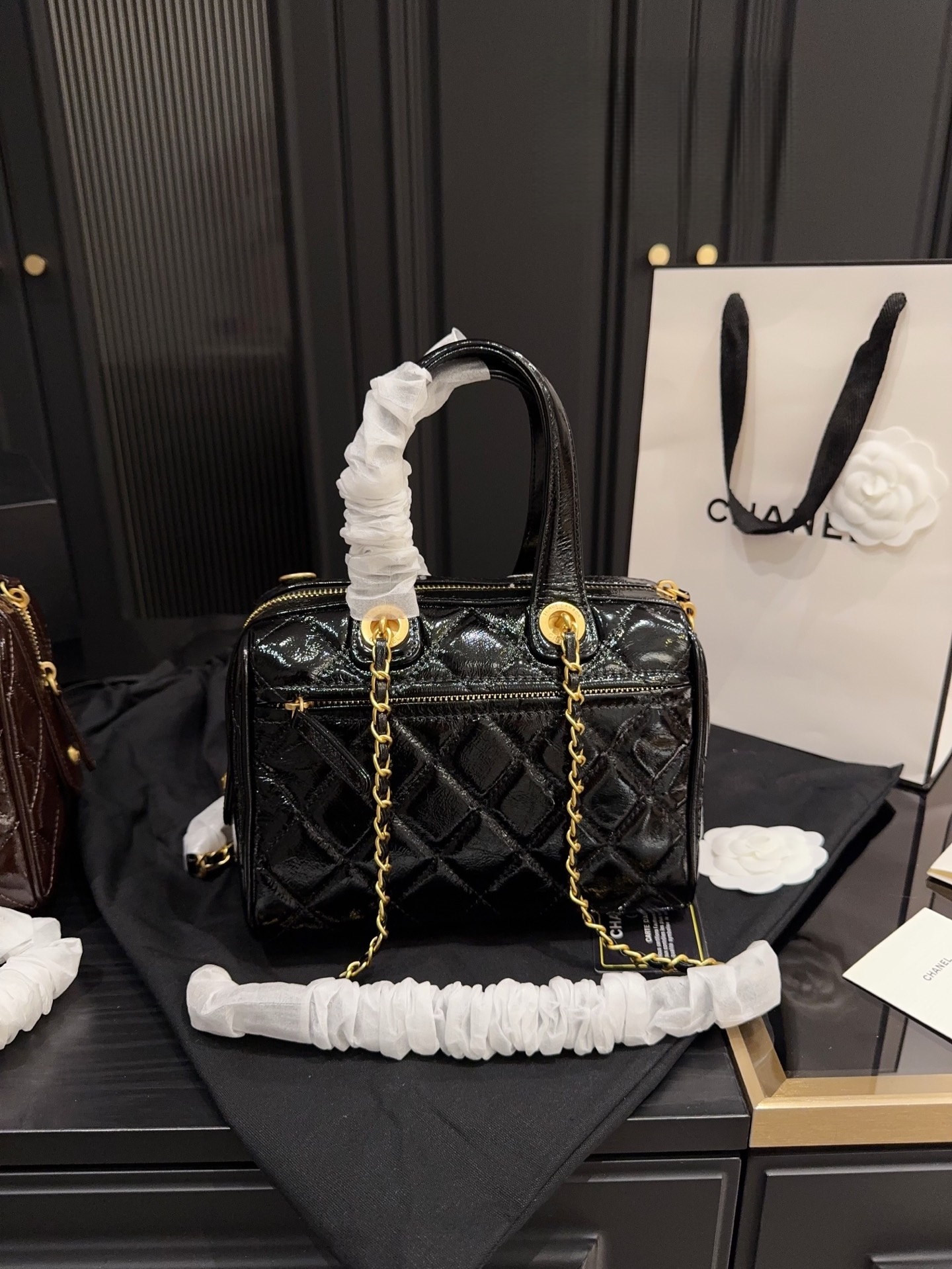 Chanel 25A Bowling Bag – Glossy Calfskin