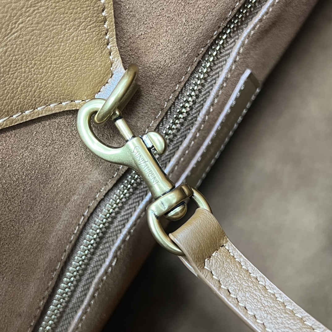 YSL-y tote in leather