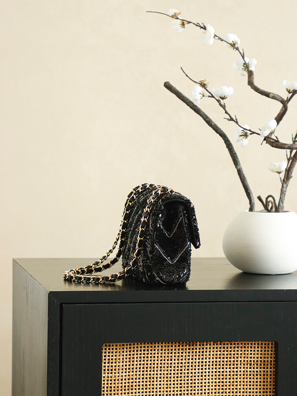 Chanel 26C Sequin Embroidered Flap Bag