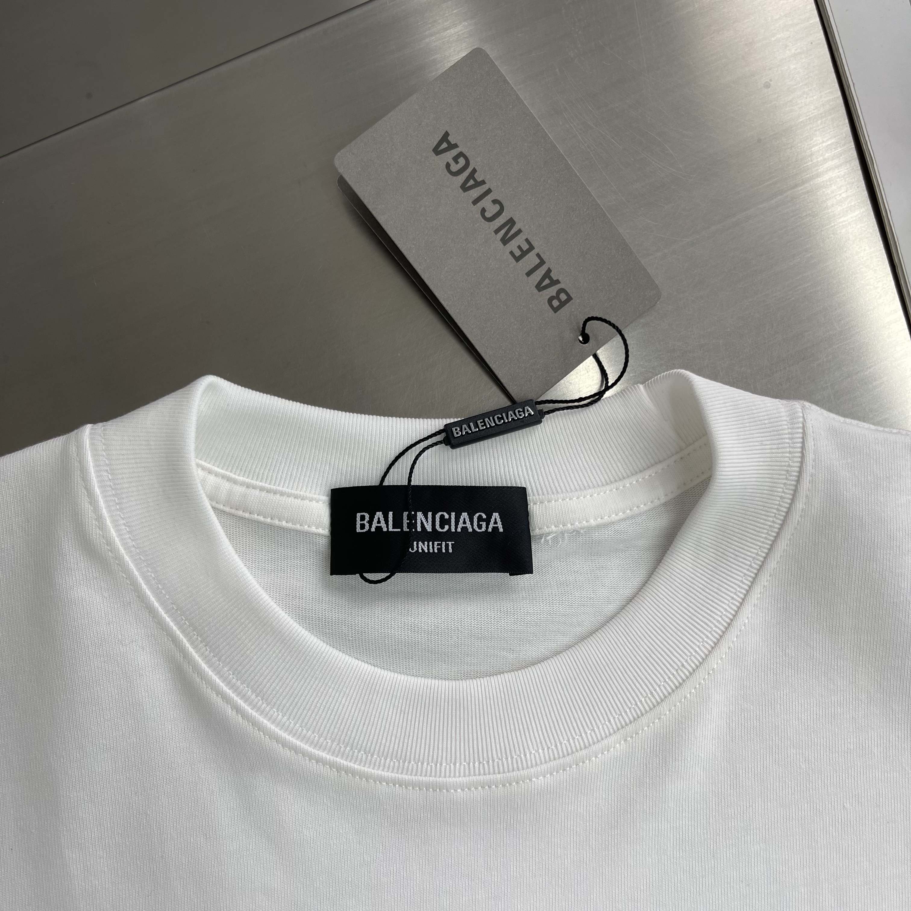 Balenciaga 2025 Authentic Surplus Men's Essential Tee-white