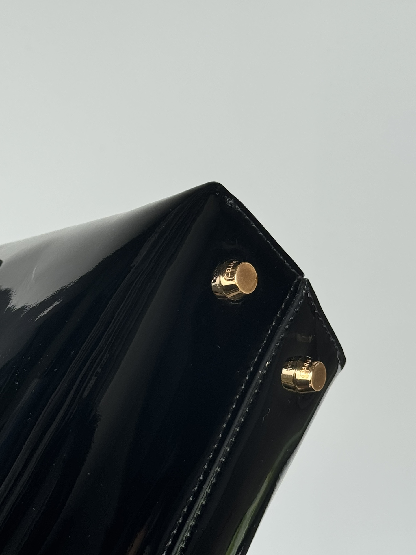 Celine-TEEN NINO patent cow leather handbag