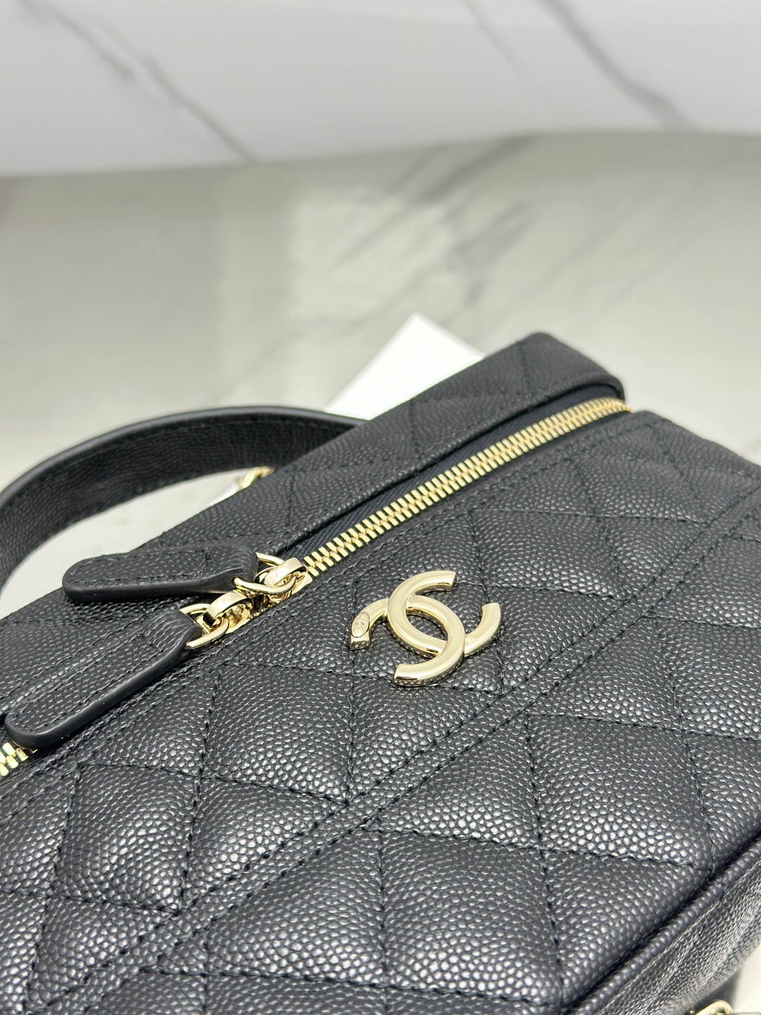 Chanel 25C LP Handle Makeup Bag Box bag