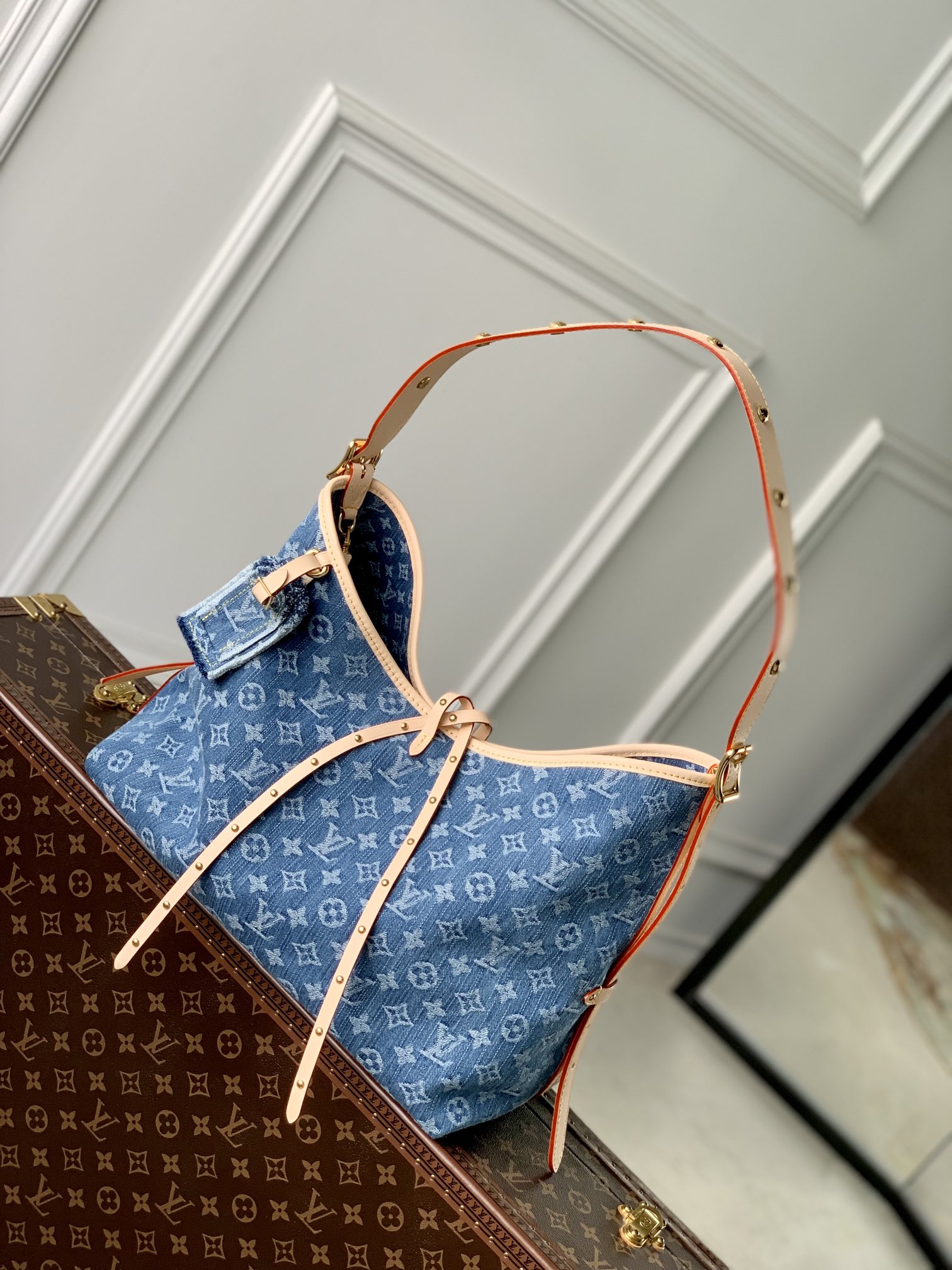 Louis Vuitton M46855 CarryAll MM Denim Blue