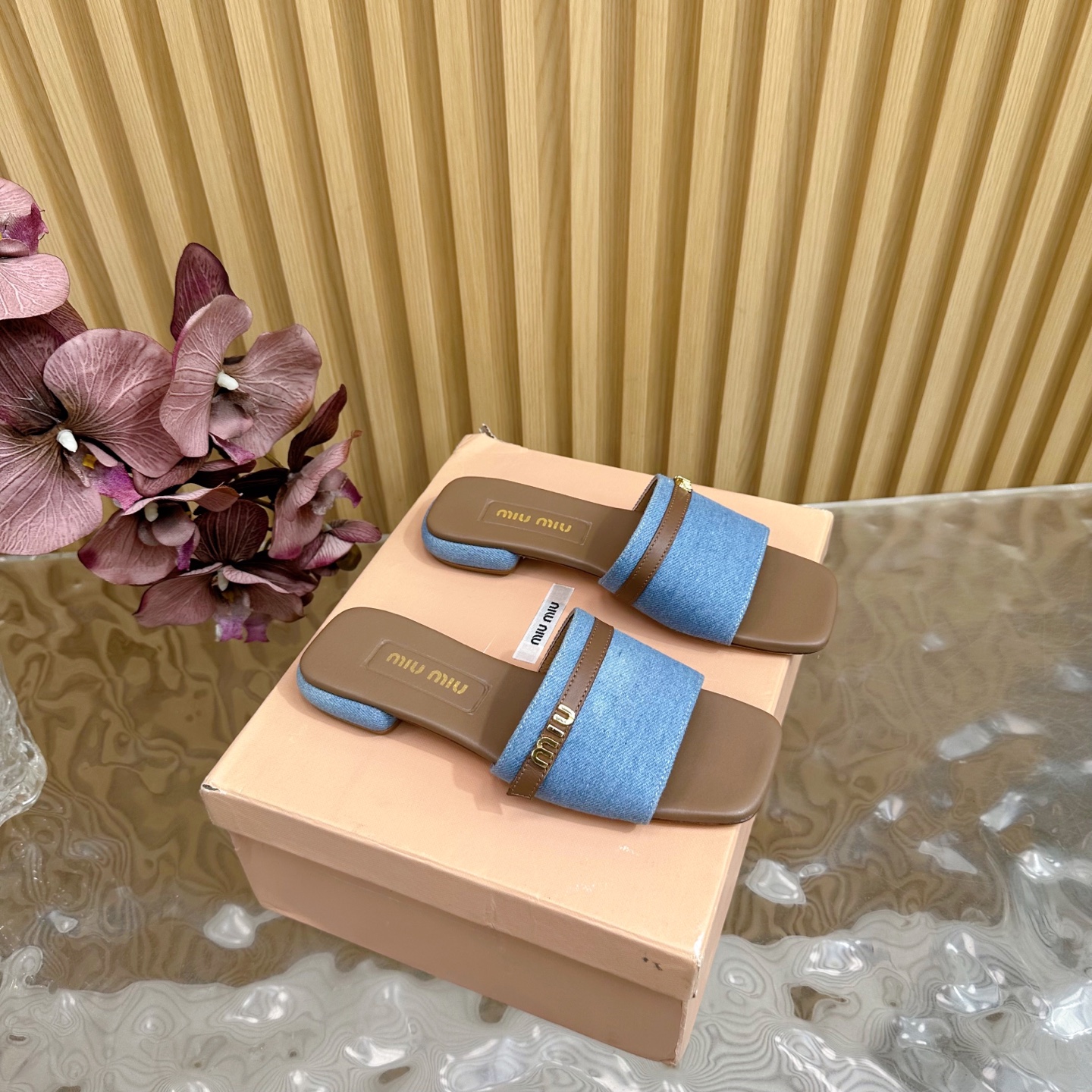 MIU MIU Bow-Embellished Slides