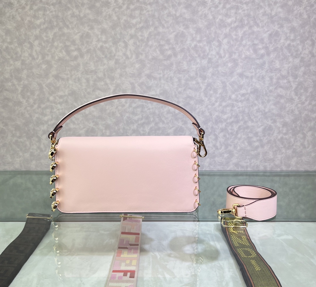 Fendi-Versace by Signature Square Baguette Handbag