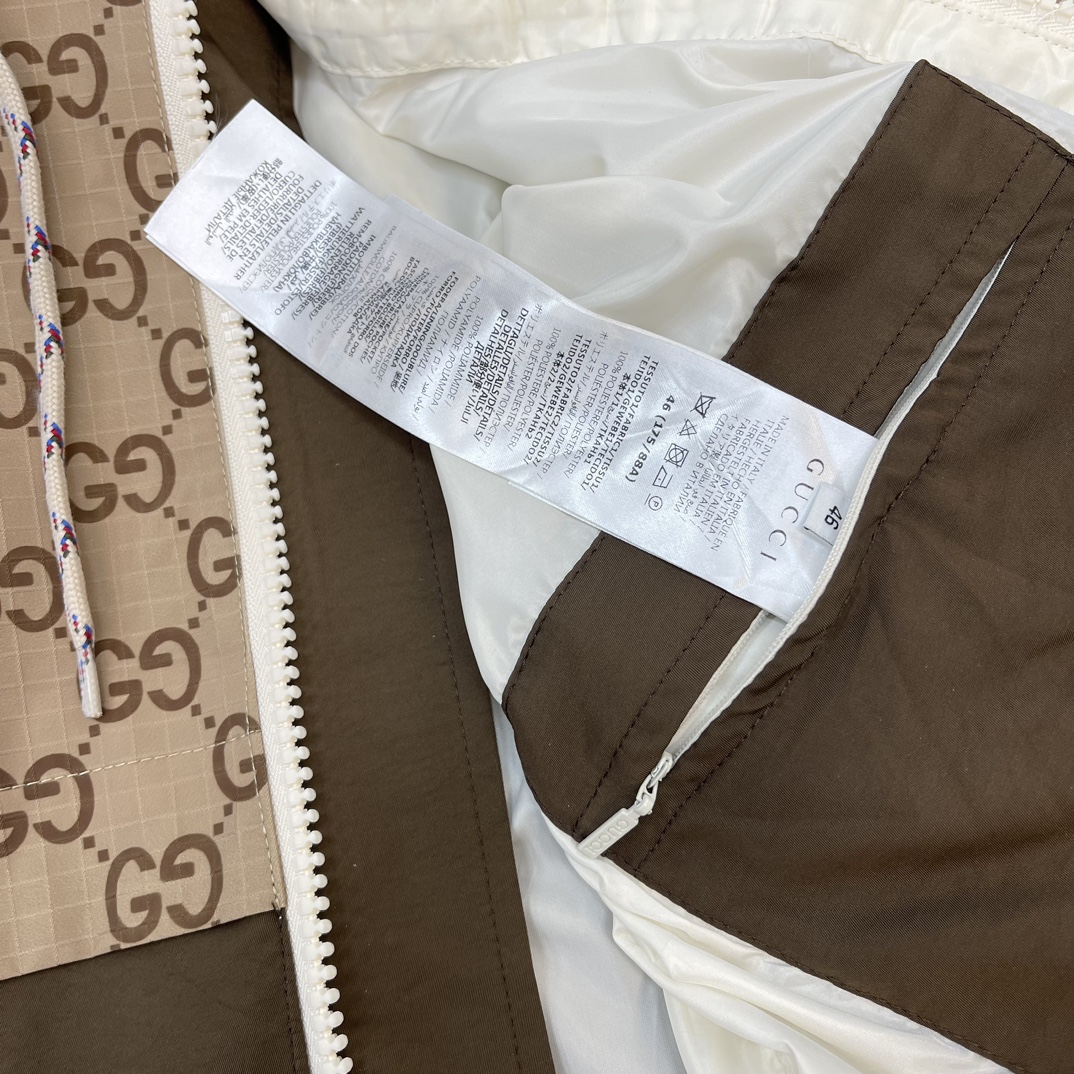 GU jacquard zipper sleeve detachable jacket