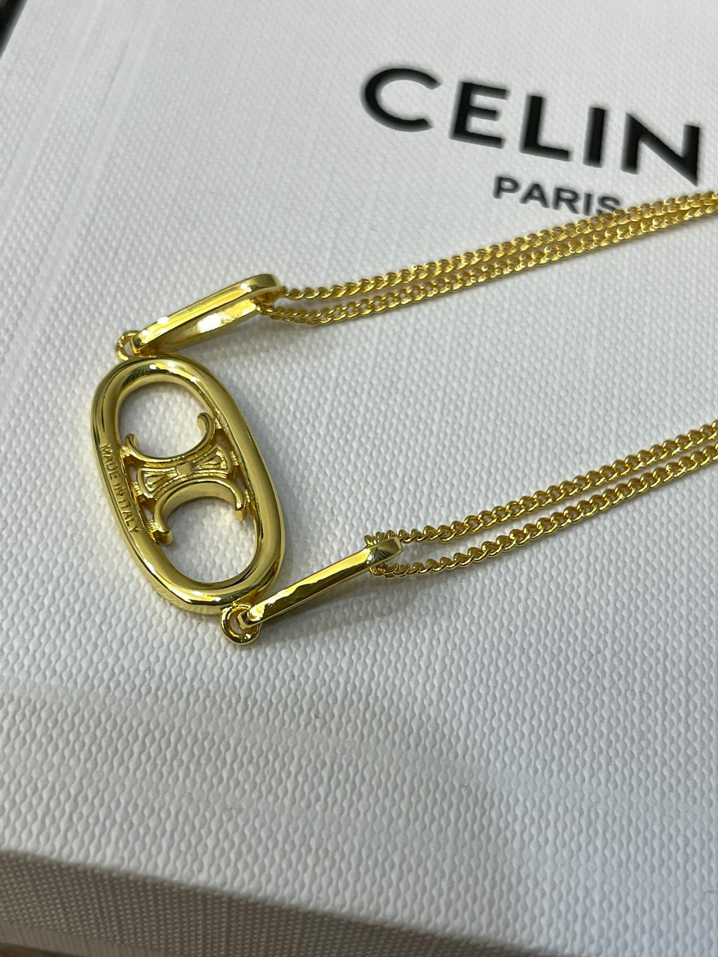 Celine Bracelet Bangle Cuff Gold Mailon Triomphe