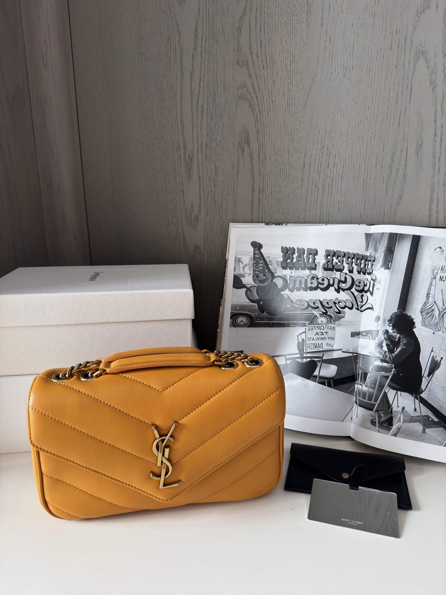 YSL-LOULOU medium in MATELASSÉ lambskin