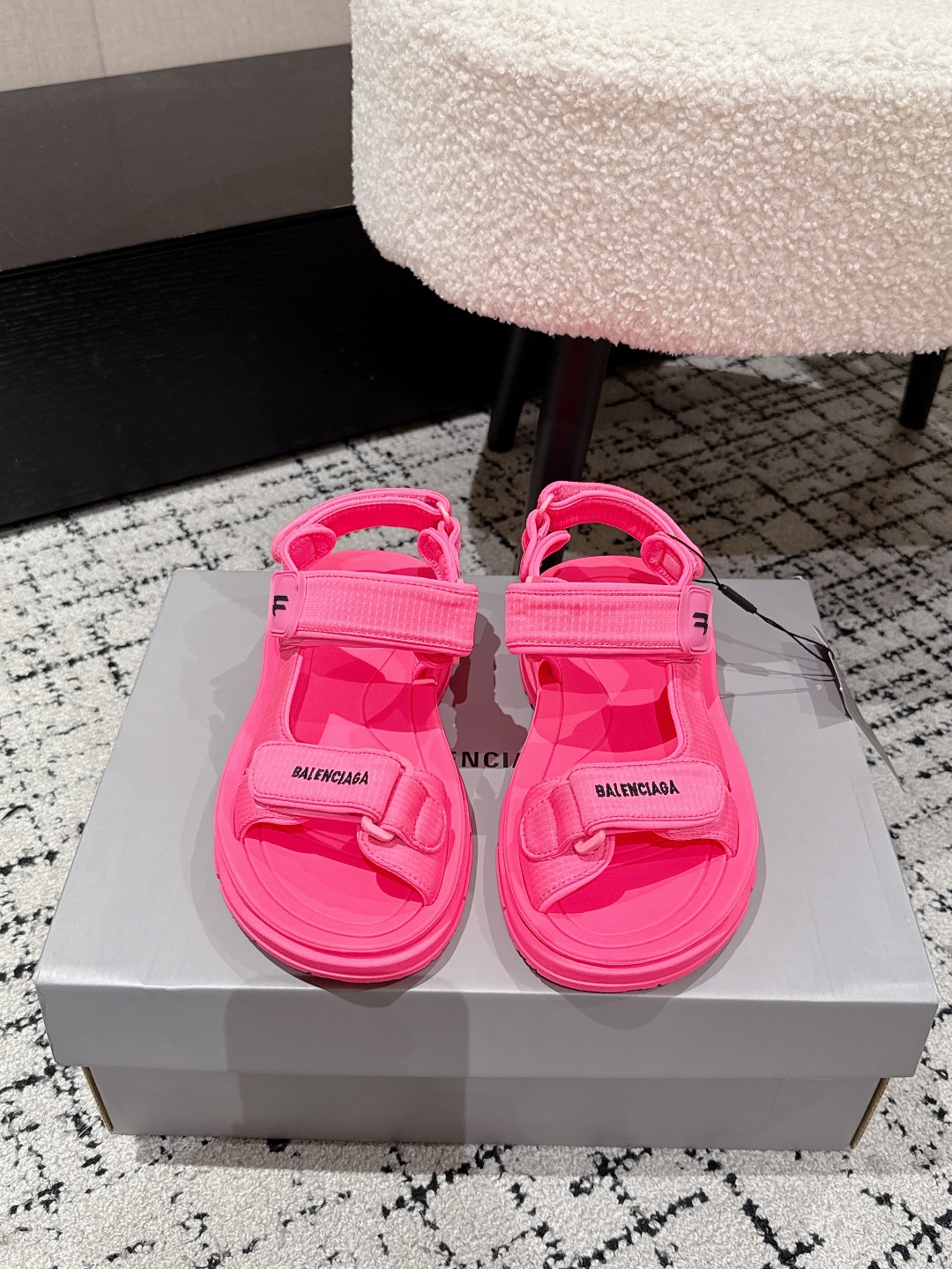 Balenciaga Tourist Series Unisex Velcro Sandals