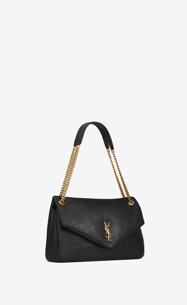 YSL-Calypso large in grained lambskin-BLack