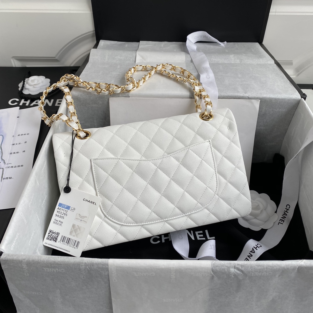 Chanel Classic Flap Bag-white