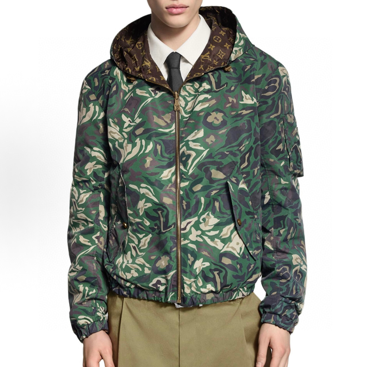 LV Jaqueta Windbreaker Reversível com Monogram