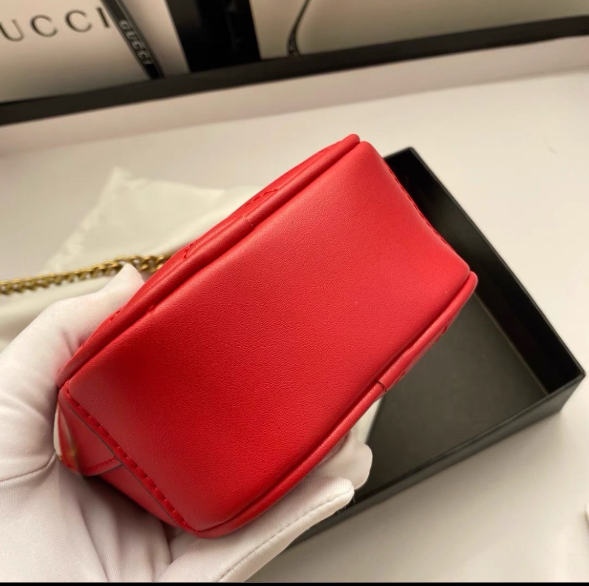 GUCCI GG Marmont mini quilted leather pouch