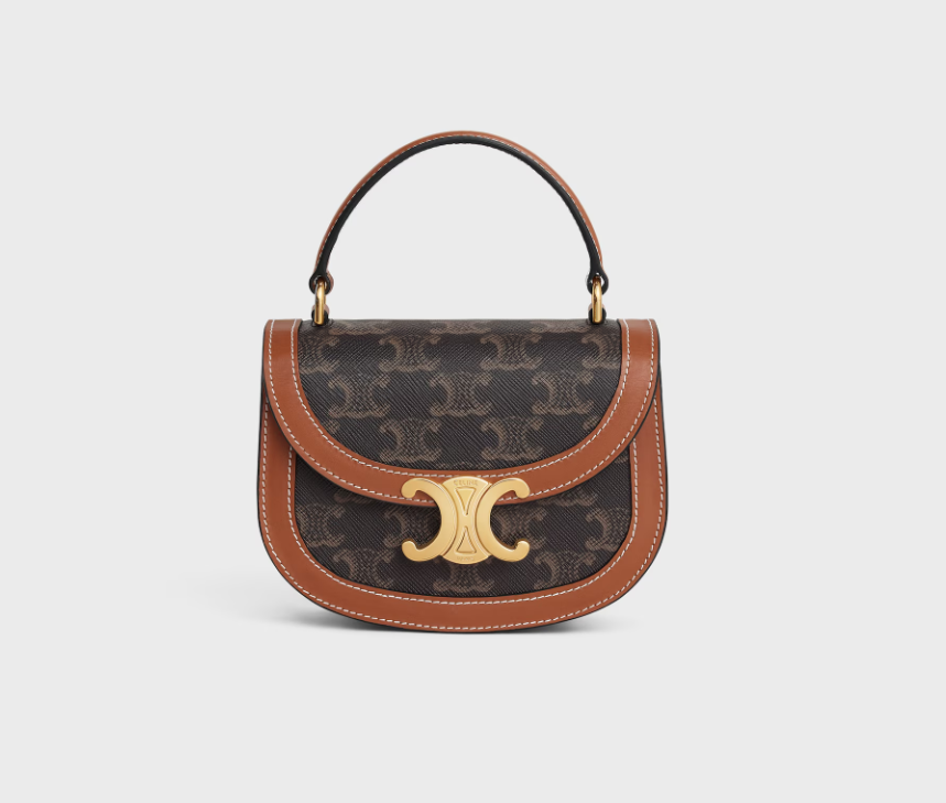 CELINE MINI BESACE CLEA in Triomphe canvas and calfskin