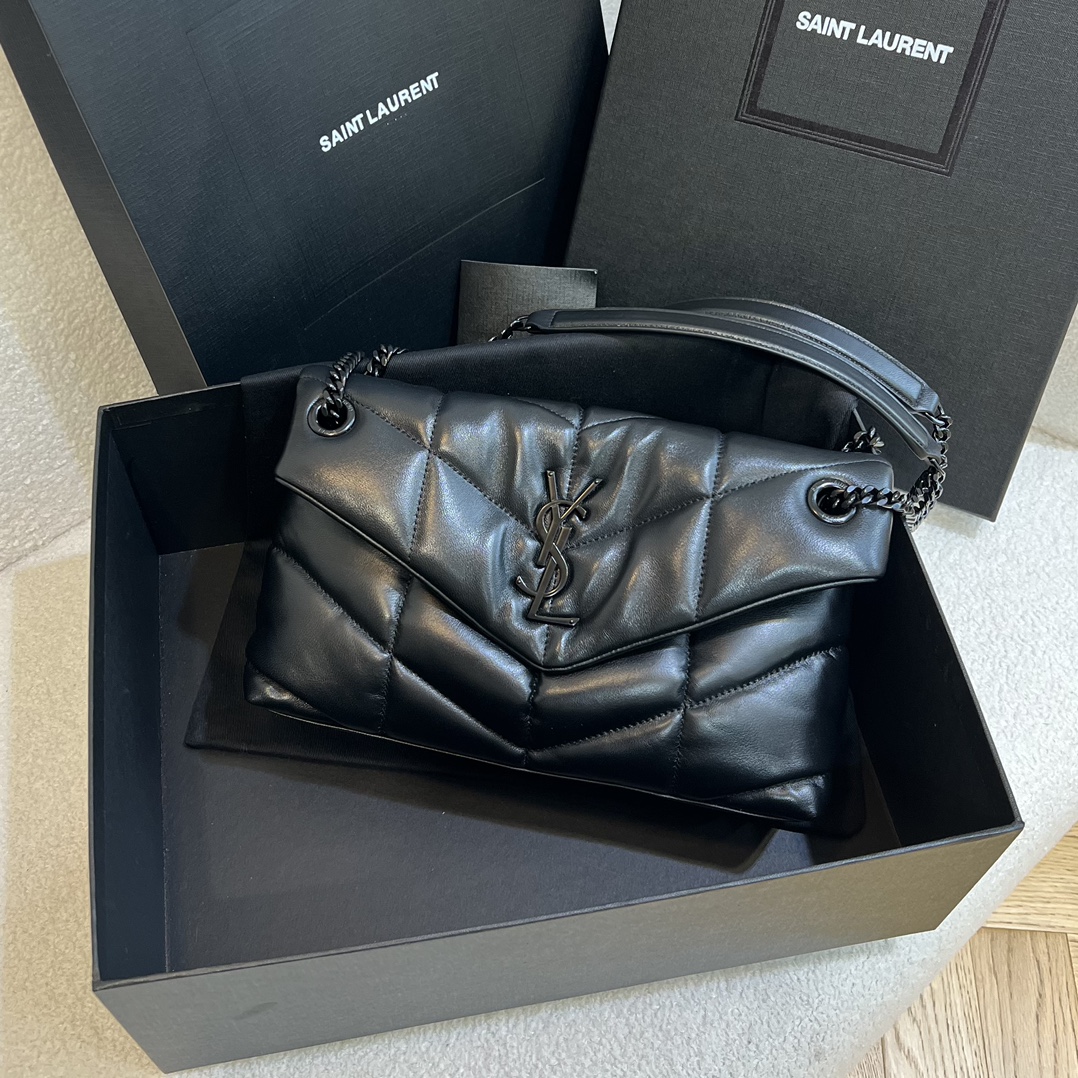 YSL-LOULOU Puffer -Black