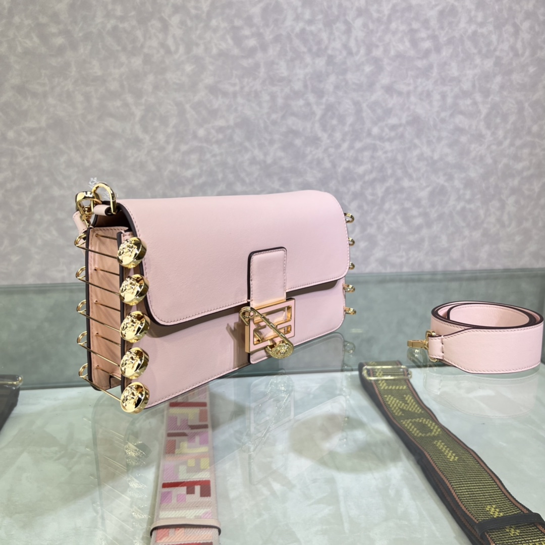 Fendi-Versace by Signature Square Baguette Handbag