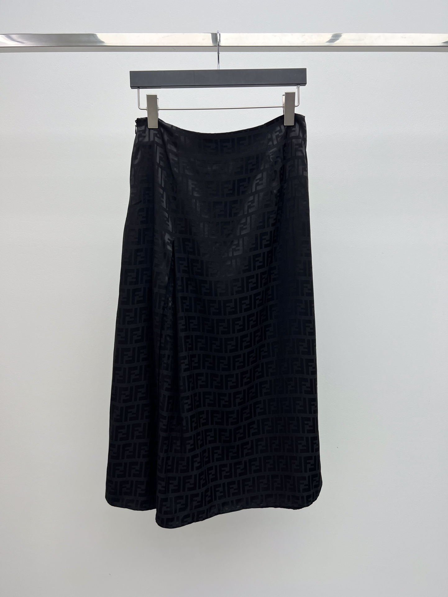 FENDI-Split Jacquard Half Skirt
