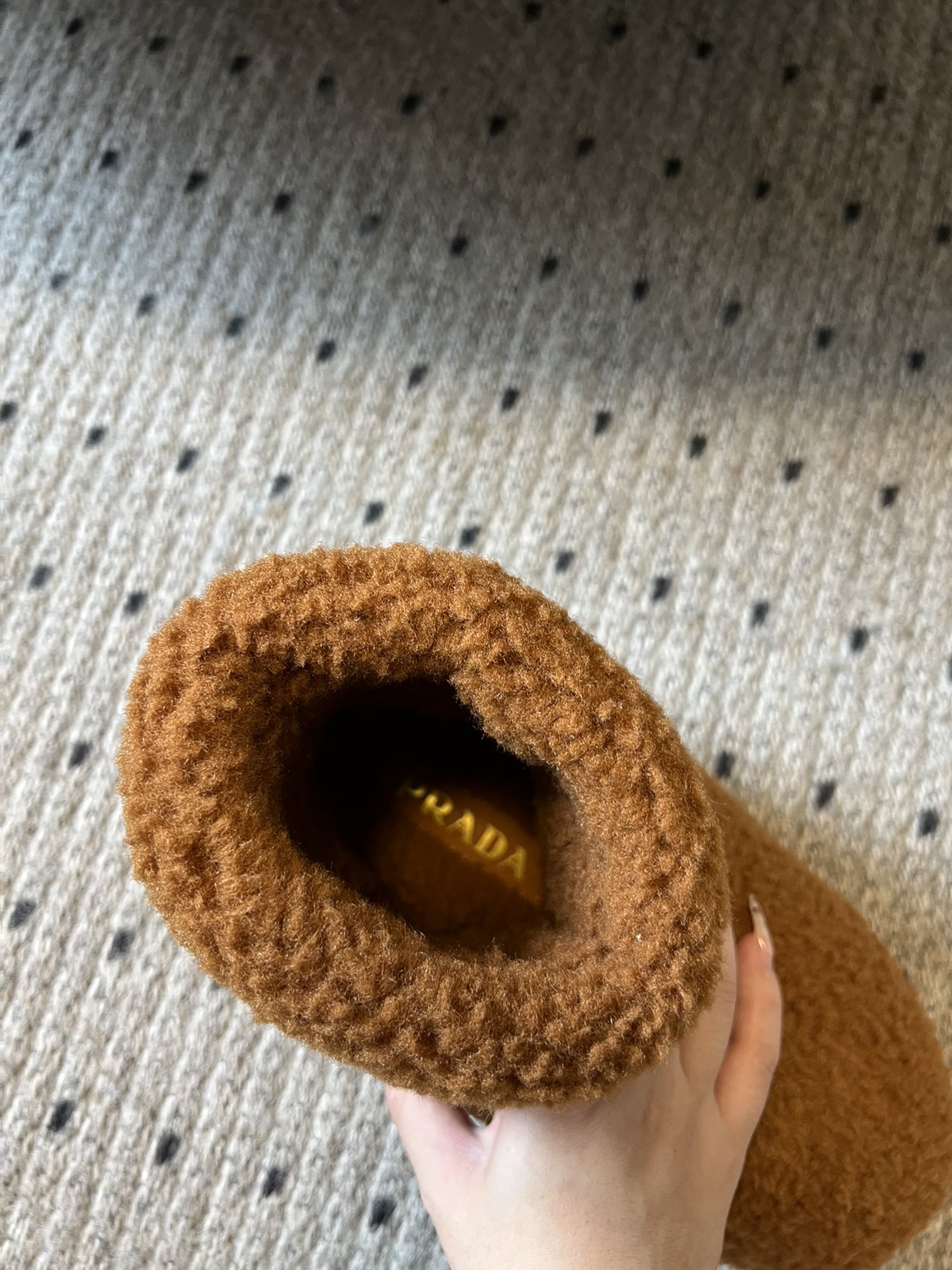 Prada autumn/Winter teddy snow boots