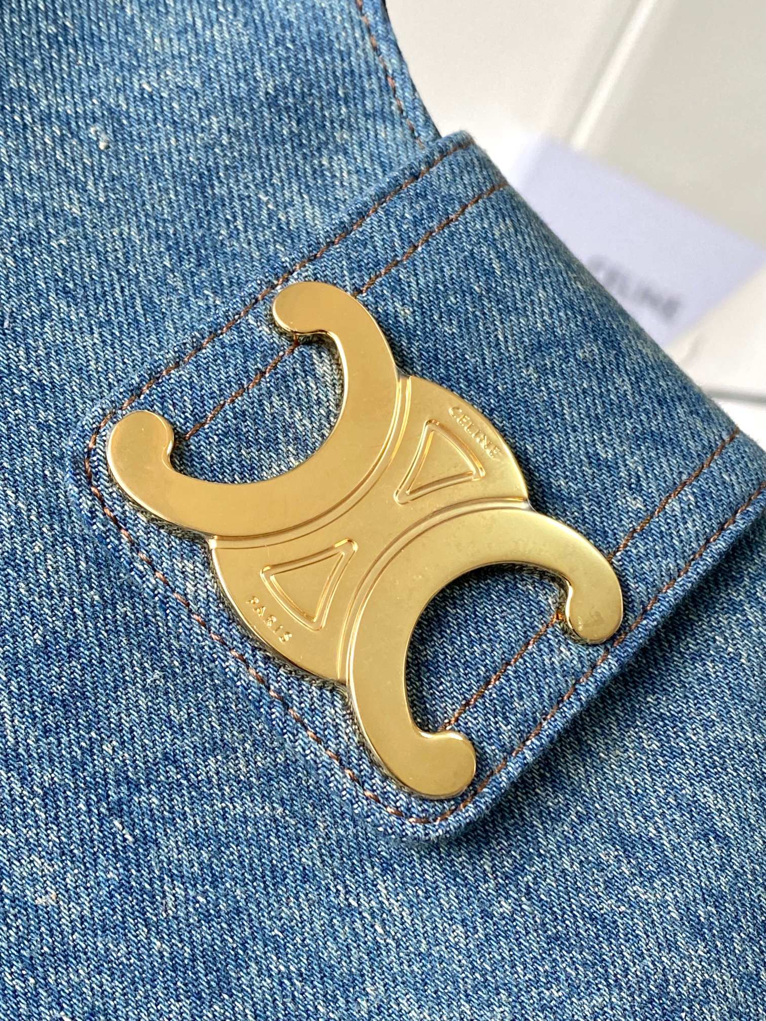 CELINE Retro Denim Luna Bag